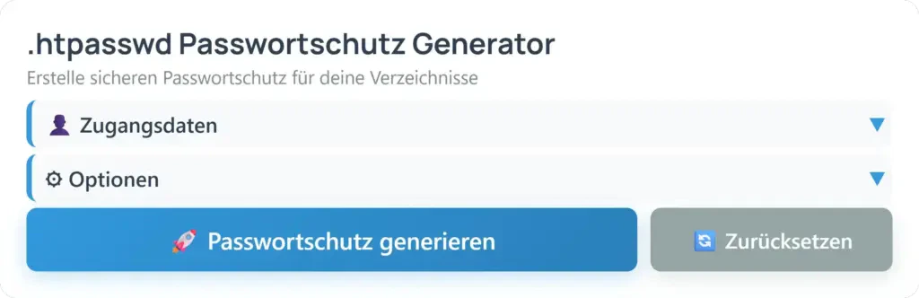 .htpasswd Passwortschutz Generator - DBM Webdesign & Online-Marketing