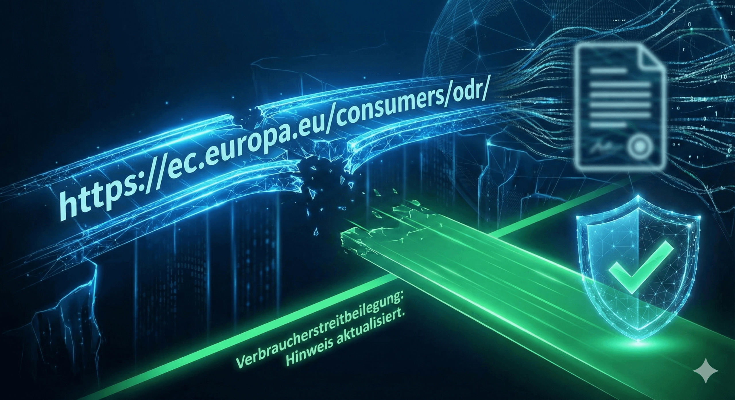 Wichtiges Update für dein Impressum - Die EU-OS-Plattform wurde abgeschaltet